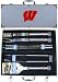 NCAA Wisconsin Badgers 8pc. BBQ Set w/Case