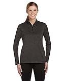Alo Sport Ladies' Quarter-Zip Lightweight Pullover - DK GREY HEATHER - M