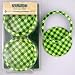 Mason Jar Lids & Screw Bands - Wide - Gingham - Green