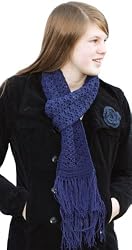 Handmade Pure Mercerised Cotton Scarf - Periwinkle Blue (Crocheted By Hand Masterpiece!)
