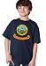 Gildan Idaho Flag Kid's T-shirt (Idahoan State Flag Tee)-Medium-Navy