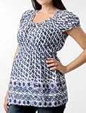 Motherhood Maternity: Short Sleeve Babydoll Maternity Blouse