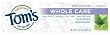 Tom's of Maine Natural Whole Care Anticavity & Tartar Control Plus Whitening Fluoride Toothpaste, Spearmint, 5.2-Ounce Tubes (Pack of 6)