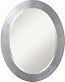 Meridian Silver Beveled Oval Wall Mirror,23.5 x 29.5 Framed