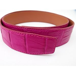 Genuine Crocodile Alligator Belt - Pink Fuchsia