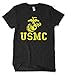 United States Marine Corps US Men's T-shirt (Black, Large)