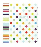 Kitchen & Housewares : CR Gibson 3-Ring Binder Pocket Page Recipe Book for 4-Inch by 6-Inch Recipe Cards, Dots And Stripes