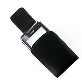 Premier Black Leather Case for Samsung Eternity SGH-A867 cover comes with belt clip holster