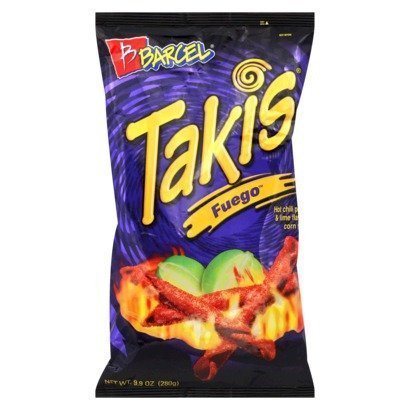 Barcel Takis Fuego Hot Chili Pepper & Lime Tortilla Chips, 9.9 Oz. (2 Pack) by Takis