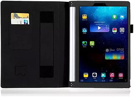 STONG Lenovo Yoga Tablet 2 10.1 inch Case- Premium Detachable Leather Elastic Hand Strap Stand Cover Case for Lenovo Yoga Tablet 2(10.1") Flip Case Cover With Card holder,Black