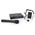 QTX VHF-Funkmikrofon 3-tlg Komplett-Set (Headset-Mikrofon, Handmikrofon, 50m, 2-Kan�le)