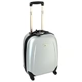 Borderline Cabin Approved Hard Sided 4 Spinner Wheels Trolley Case (Silver)