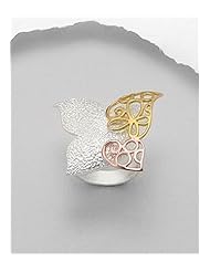 Butterfly Ring In 92.5 Sterling Silver
