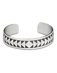 Sterling Silver Flying Geese American Quilt Bracelet. Made in USA.