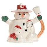 Lenox Snoopy's Christmas Earthenware Teapot