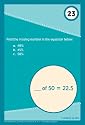 Brain Blasters Math Practice Cards, Percents/Decimals/Fractions, Grades 45
