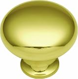 Hickory Hardware BK13-03 1-1/4-Inch Power and Beauty Knob, Polished Brass