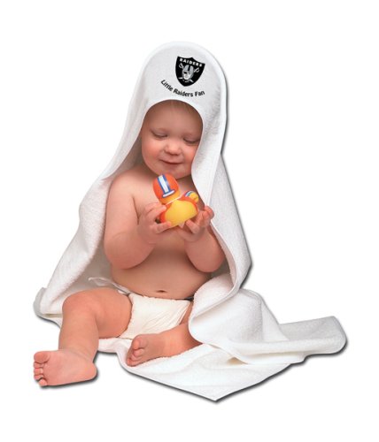 Oakland Raiders Infant Baby Hooded Bath Towel