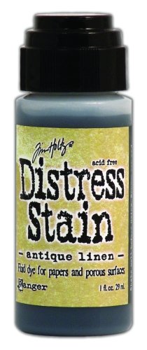 Ranger TDW-29816 Tim Holtz Distress Stain Fluid Water-Based Dye, Antique Linen, 1-Ounce