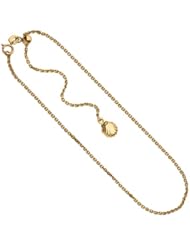 11" 14K Yellow Gold Cable Chain Adjustable Anklet w/ Spring Ring Clasp & Shell Charm