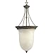 Progress Lighting P3543-86 3-Light Savannah Foyer Urn, Burnished Chestnut