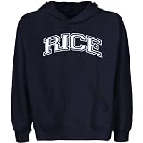 NCAA Rice Owls Youth Arch Applique on Team Color Pullover Hoodie - Navy Blue
