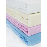Single 100% Brushed Cotton Flannelette Flat Sheet in White