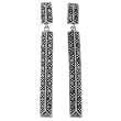 Sterling Silver Marcasite Columnar Fashion Earrings