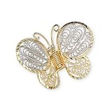 14kt Two-Tone Butterfly Brooch