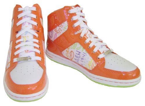 Coach Norra Tangerine Orange High Top Sneakers product image