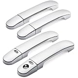 8 PCs Mirror Polished Triple Chrome Plated Door Handle Cover 3M Adhesive Tape Stick On With Smart Key for 2004-2011 Nissan Versa / Tiida / Latio 2004-2009 Nissan Note
