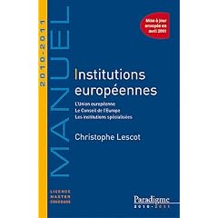 Institutions europ�ennes 2010-2011