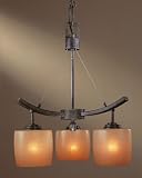 Minka Lavery Lights 1185-357 Mini 3LT Chandelier Iron Oxide Raiden Contemporary Indoor Lighting