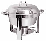 Tuxton 5-Quart Stainless Steel Round Chafer