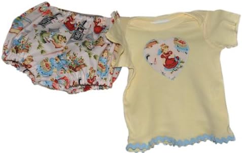 Vintage-style Girls Ironing Lap T & Diaper Cover Gift Set