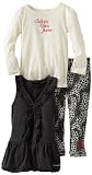 Calvin Klein Girls 2-6x Vest With Long Sleeve Tee And Printed Legging