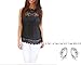 Sunward Women Summer Vest Top Sleeveless Blouse Casual Tank Tops (XL, Black)