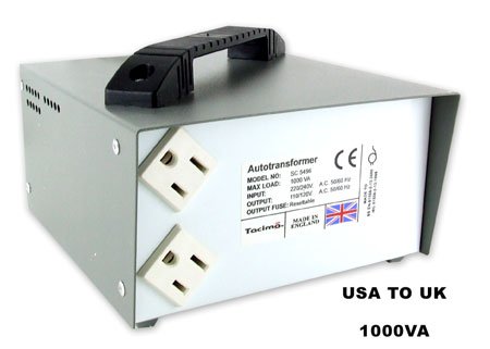 Childrens Toyshop  Electronics : (TACIMA) USA TO UK VOLTAGE CONVERTER (MAX LOAD 1000VA)