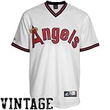 MLB Majestic California Angels Cooperstown Collection Throwback Jersey - White (Large)