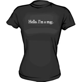 Hello. I'm a mac. Women's Tee Shirt in 6 Colors Small thru XXL