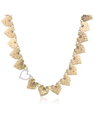 Lucky Brand "Adorn You" Two-Tone Heart Collar Choker Necklace