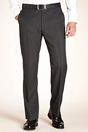 Big & Tall Crease Resistant Active Waistband Flat Front Trousers