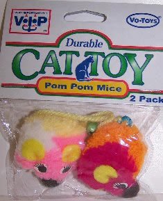Vo-Toys Pom Pom Mice 2 pack Cat Toy