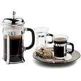 Chef's Star Premium 34oz French Coffee Press 2 Cups Set - french press coffee maker w/ Stainless Steel Plunger & Heat Resistant Glass