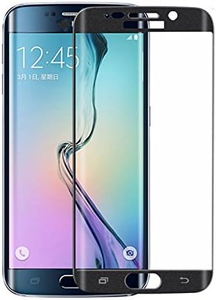 S7 Edge Screen Protector, Coolfunny [2-Pack] Full Screen Coverage Premium Tempered Glass Screen Protector Film for Samsung Galaxy S7 Edge (Black Gold)