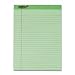 TOPS 63190 Prismt Plus Legal Rule Writing Pads, Letter, Pastel Green, 50 sheets/pad, 12/pk