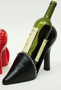 Black with Studs High Heel Bottle Holder [Kitchen]