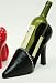 Black with Studs High Heel Bottle Holder [Kitchen]