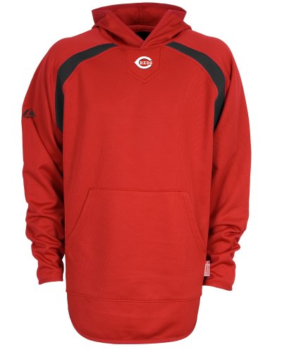 Cincinnati Reds Hooded Therma Base Tech Fleece (Small)