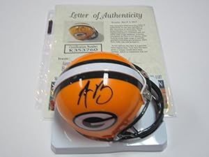 Aaron Rodgers Green Bay Packers Signed Autographed Mini Helmet Authentic Certified Coa